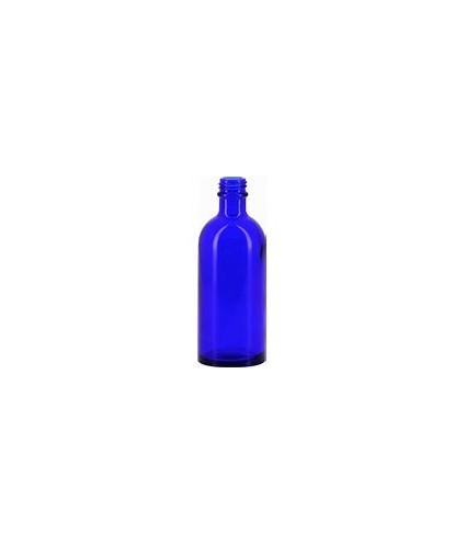Bouteille verre bleu avec bouchon a visser